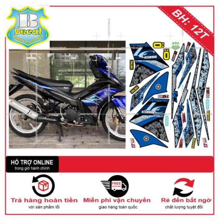 ( Quí khách vui lòng mang ra tiệm cho thợ dán ) Tem EX 2011 LC XANH ĐEN NEW [Bi Decal]