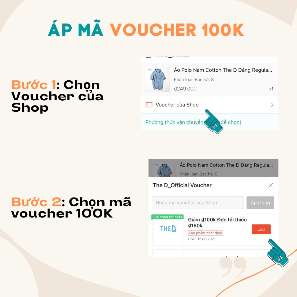 Áo Polo Nam Cotton The D Dáng Regular - Vải Cá Sấu Dệt Kim Cương Mềm Mịn, Thoáng Mát, Thấm Hút Tốt QF61