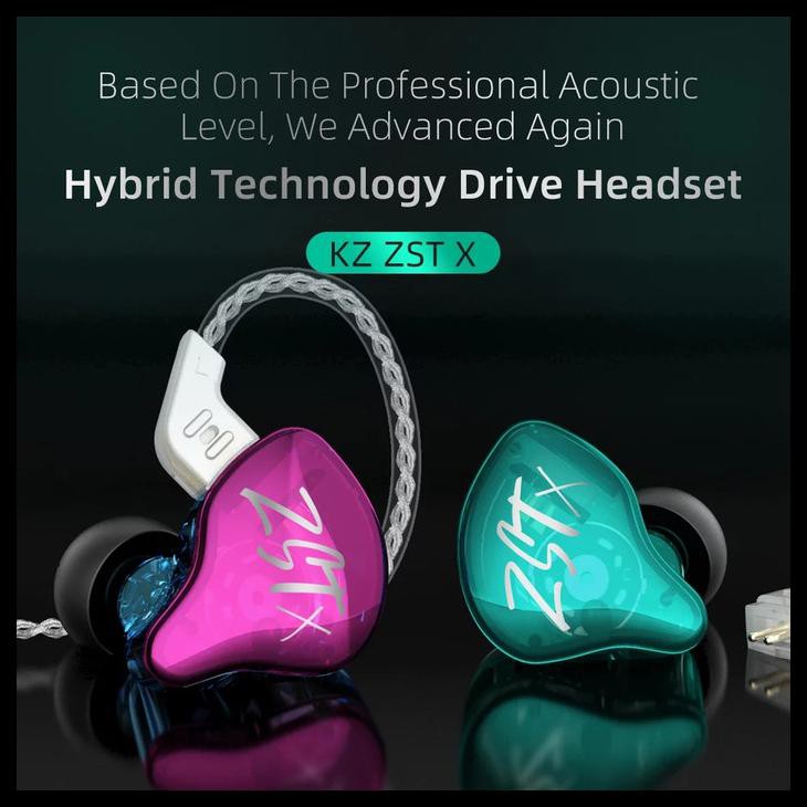 Tai Nghe Nhét Tai Kz Zstx Zst X Hybrid 1ba + 1dd Hifi Bass Mạnh Mẽ Cca Blon - Green Audio045