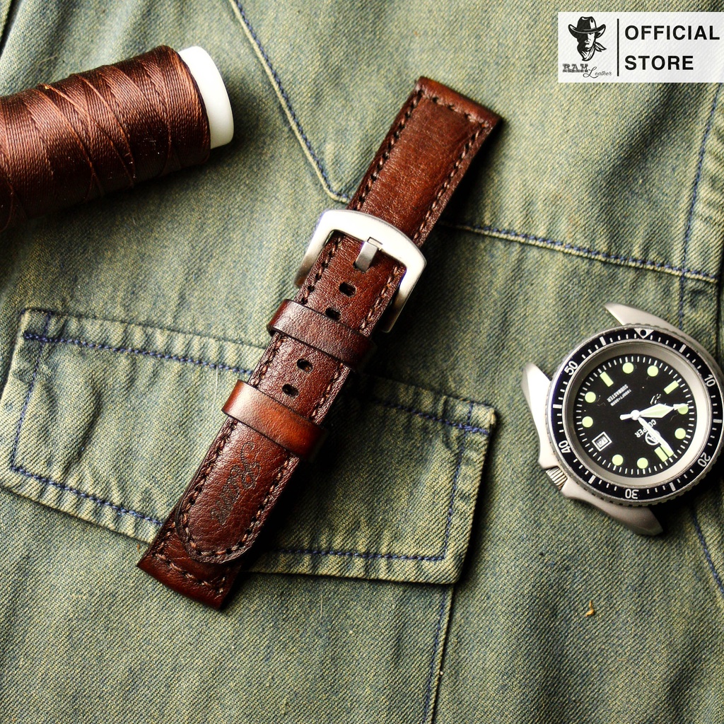 DÂY ĐỒNG HỒ DA BÒ VEGTAN – RAM CLASSIC 1970 MAHOGANY