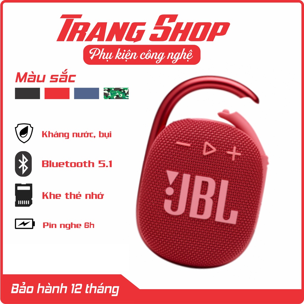 ✱∋Loa BLUTOOTH JBL Clip 4 - phượt Mini Clip4 kiêm sạc dự phòng