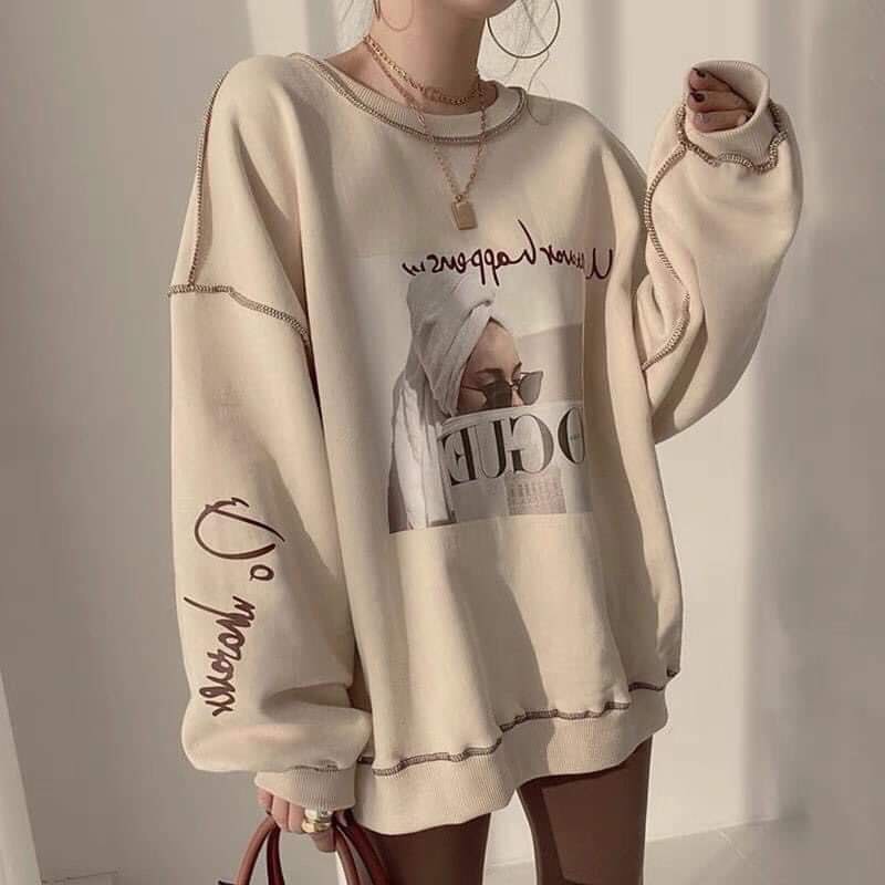 Áo Sweater Vogue Thời Trang Form Rộng Dài Tay, Áo Nỉ Dài Tay | BigBuy360 - bigbuy360.vn