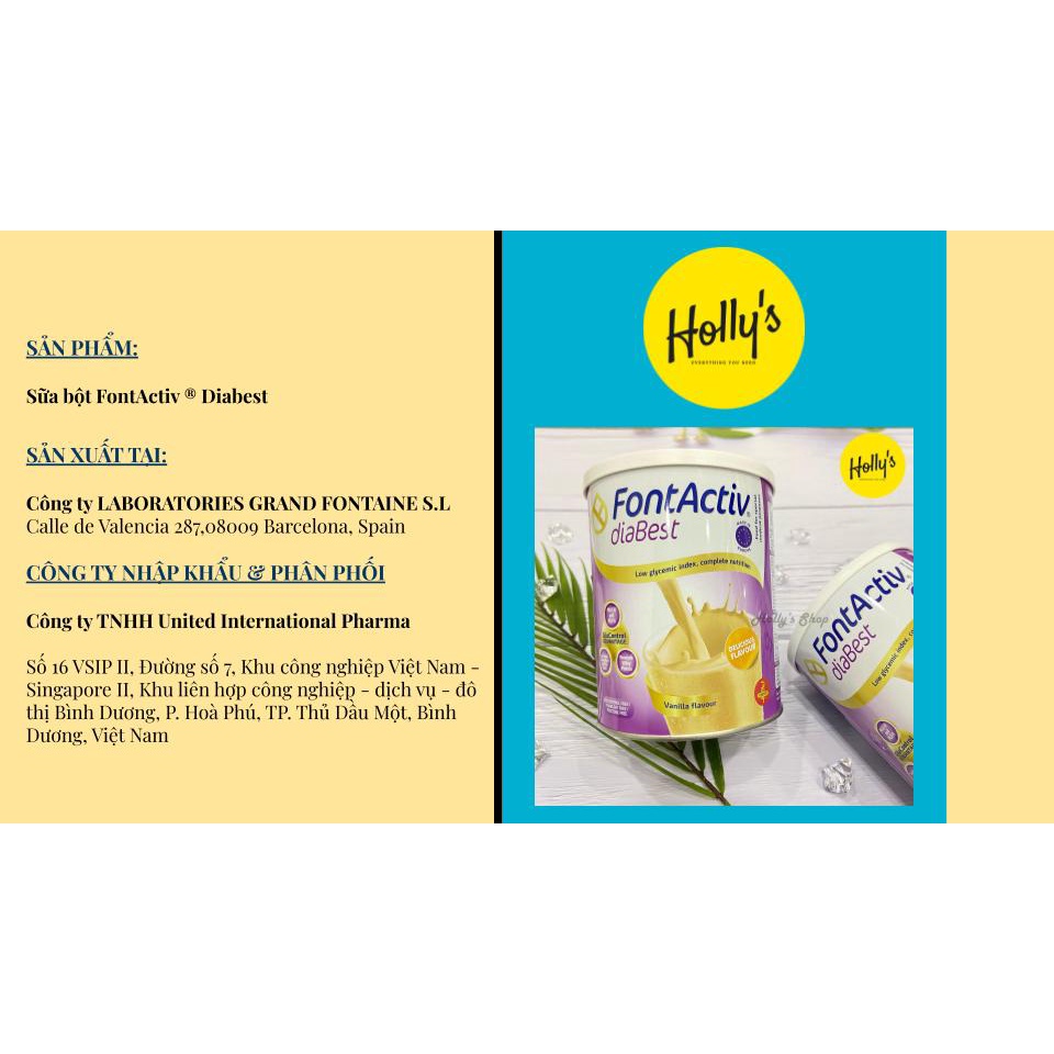 [Chính hãng] Sữa bột dành cho người bị Tiểu Đường FontActiv ® Diabest nhập khẩu Tây Ban Nha