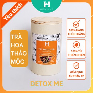 Trà Hoa Thảo Mộc Cao Cấp Hương Vị Thơm Mát Thanh Lọc Cơ Cải Thiện Tiêu Hóa Hemilys DETOX ME Tea Hộp Thiếc Sang Trọng