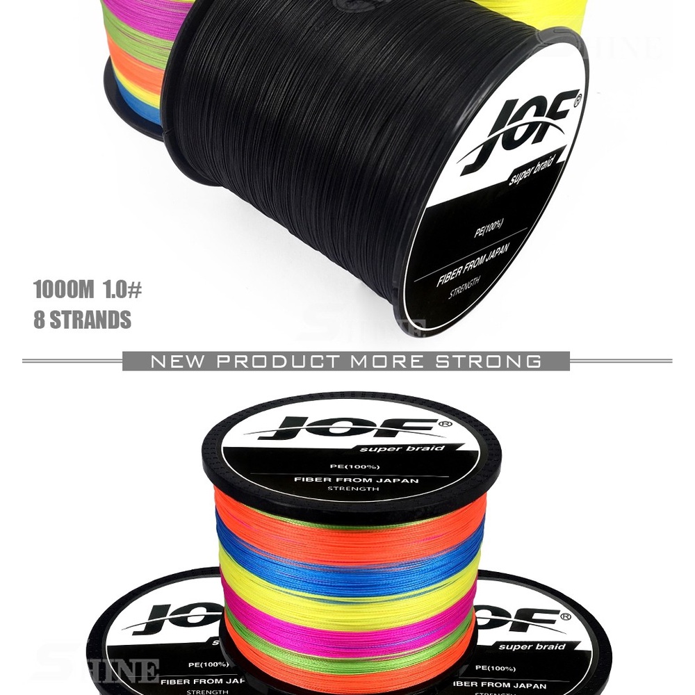 Cuộn Dây Câu Cá Bện 8 Sợi PE 100M 150M 300M 500M 1000M