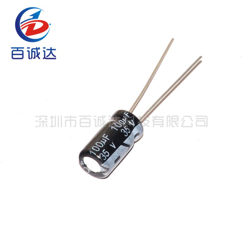 50 Cái / bộ 35V100UF 100UF35V 6 * 12 Tụ Điện Phân 35v 100UF Nhôm Tụ Điện Phân