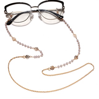 Dây đeo gọng kính hoa hồng cổ điển sang chảnh dây đeo tai nghe không dây, đeo khẩu trang chống rơi lạc