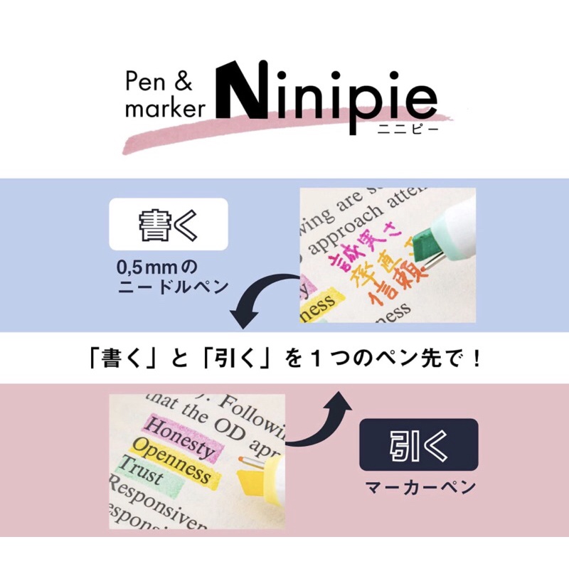 Bút viết 2 đầu NINIPIE - Nhật Bản