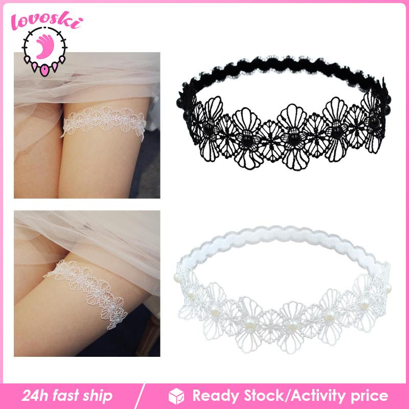 Vòng Ren Lưới Thêu Hoa Đeo Chân Cho Cô Dâu