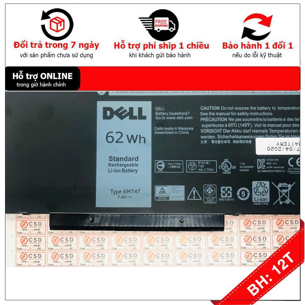 [BH12TH] Pin Laptop Dell Latitude E5470 E5570 Series Dell Precision 3510 Mã Pin 6MT4T Hàng Zin mới 100% có Video Thức Tế