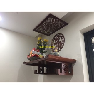 Bàn thờ treo thọ cuốn kt 48x69 kèm chắn khói