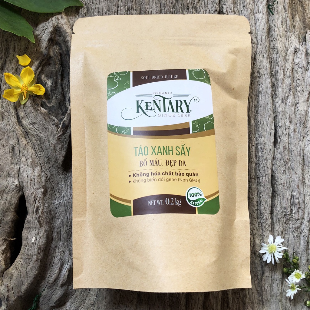 Táo Xanh Sấy Dẻo Kentary - Vị Chua Ngọt - Đồ Ăn Vặt Healthy - Túi 200gr