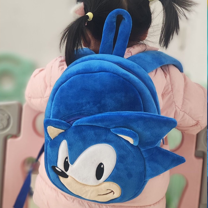 Balo Đi Học Họa Tiết Hoạt Hình Sonic The Hedgehog Dễ Thương Cho Bé