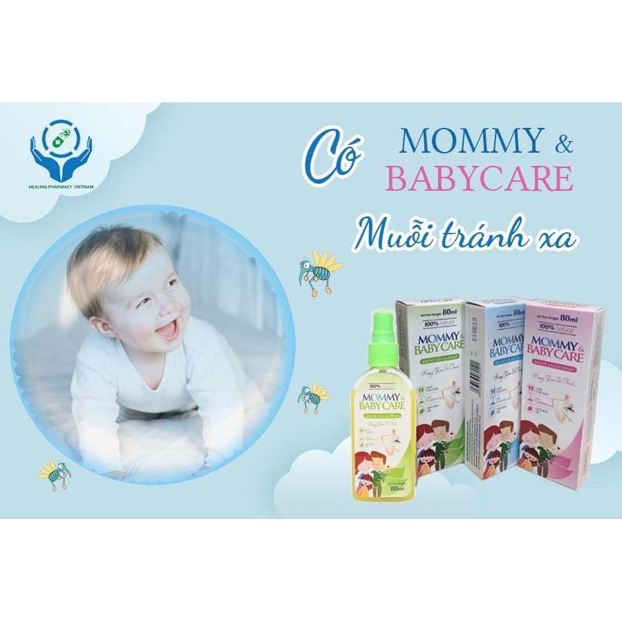 Xịt tinh dầu chống muỗi Mommy &amp; BabyCare hương tràm sả chanh bảo vệ gia đình
