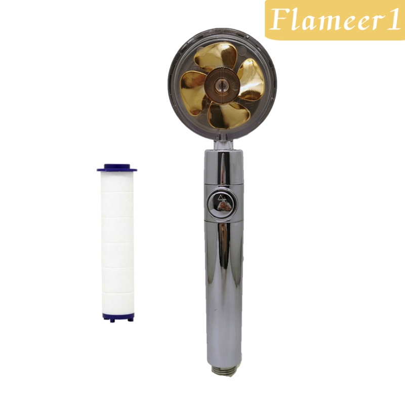 [flameer1] Đầu Vòi Hoa Sen Dạng Xoay Với Quạt Nhỏ Dễ Lắp Đặt Cho Phòng Tắm