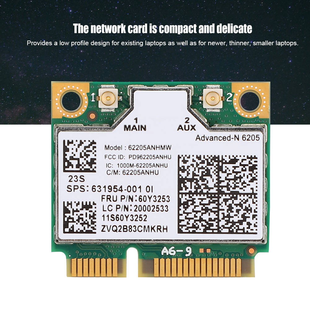 Card Mạng Không Dây 300mbps Cho Intel Wireless-N 6205 Mini Pci-E | BigBuy360 - bigbuy360.vn