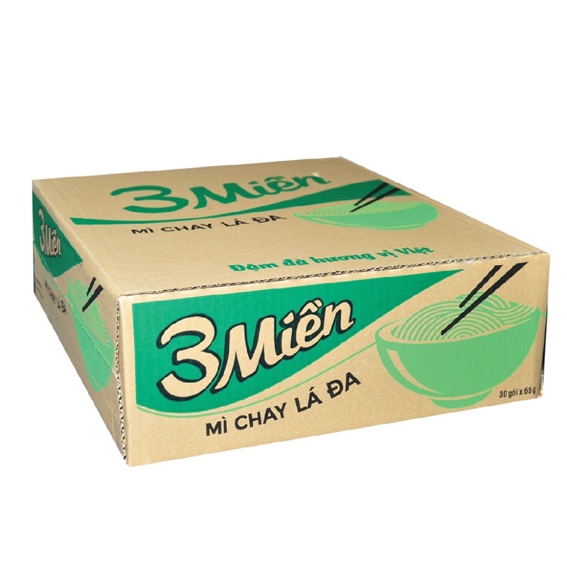 Mì 3 miền tôm chua cay thùng 30 gói x 65g