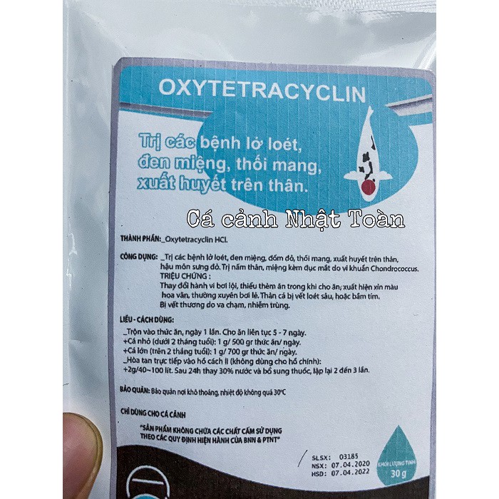 OXYTETRACYCLIN HỖ TRỢ CHO CÁ ACPHARNO 30G