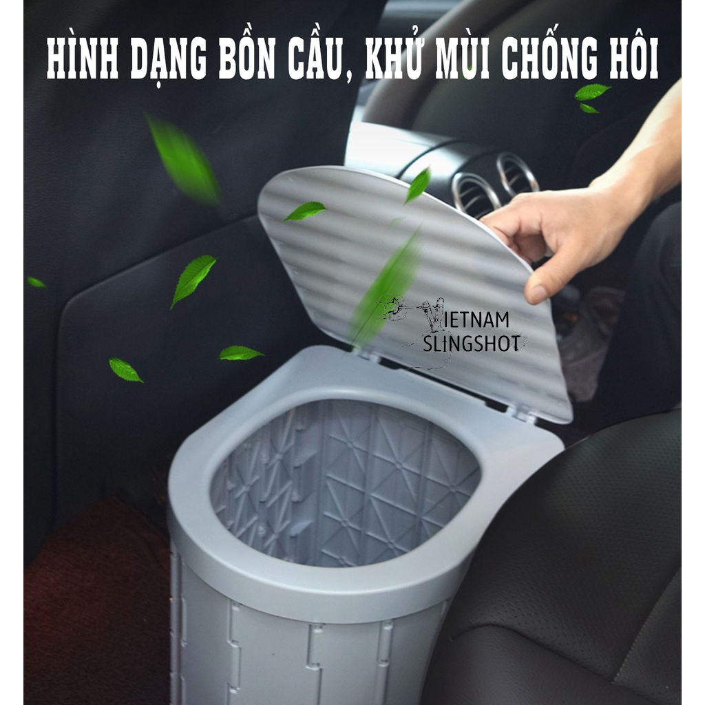 Bồn cầu dã ngoại cắm trại gấp gọn đi vệ sinh cỡ lớn, tiện dụng khi đi du lịch cắm trại, dã ngoại-DCP14