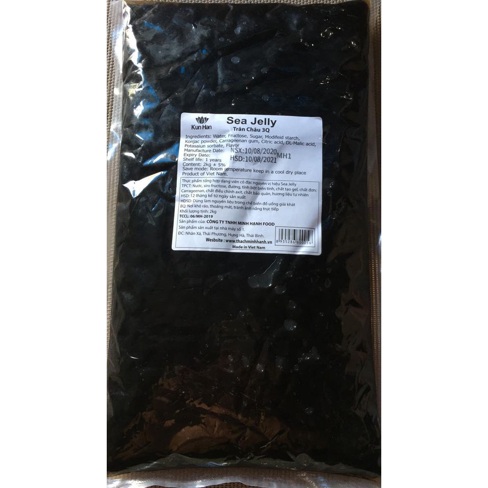 [Mã 267FMCGSALE giảm 8% đơn 500K] Trân châu 3Q - Trân Châu Trắng, Caramel Sea Jelly Giòn Ngon - BẾP CHÈ THÁI - Bịch 2KG | BigBuy360 - bigbuy360.vn