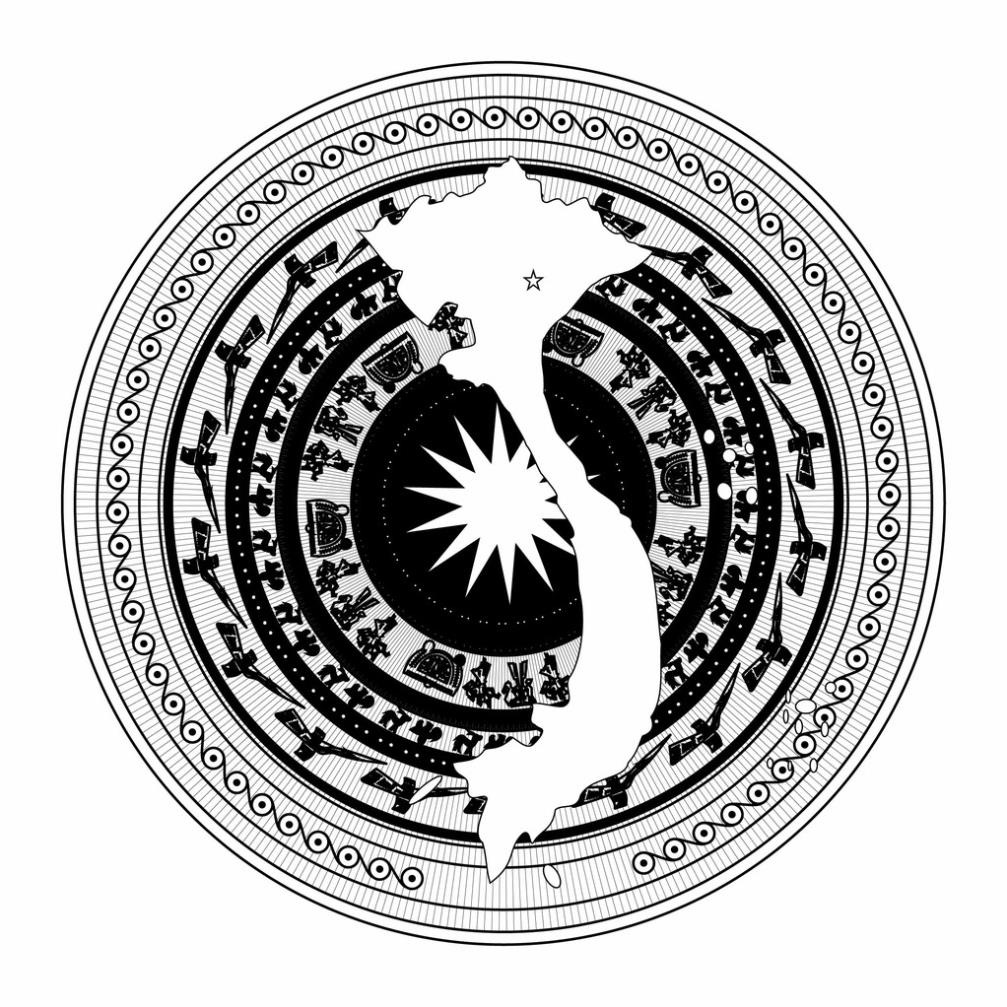 Decal trống đồng,Tem Dán Nắp Capo Cho xe tải, xe ô tô