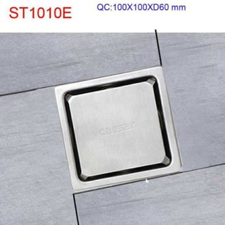 Thoát sàn Caesar 10x10cm ST1010E D60 inox304, ngăn mùi hôi