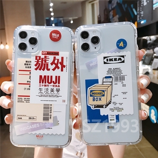 Ốp Điện Thoại Mềm Trong Suốt Laser Ikea Muji Cho iPhone 12 Mini 12 Pro Max 11 Pro Max X XS XR XSMax 8 7 6 6s Plus SE 2020