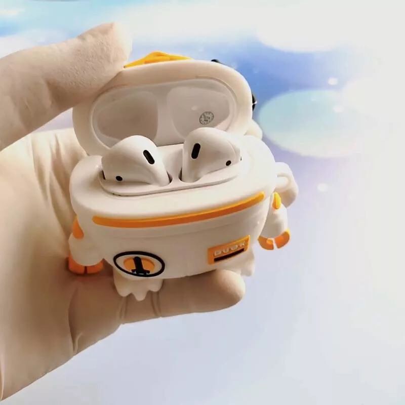 Vỏ Bảo Vệ Hộp Sạc Tai Nghe Airpods 1/2/pro Bằng Silicone Hình Chú Vịt/Gà Dễ Thương