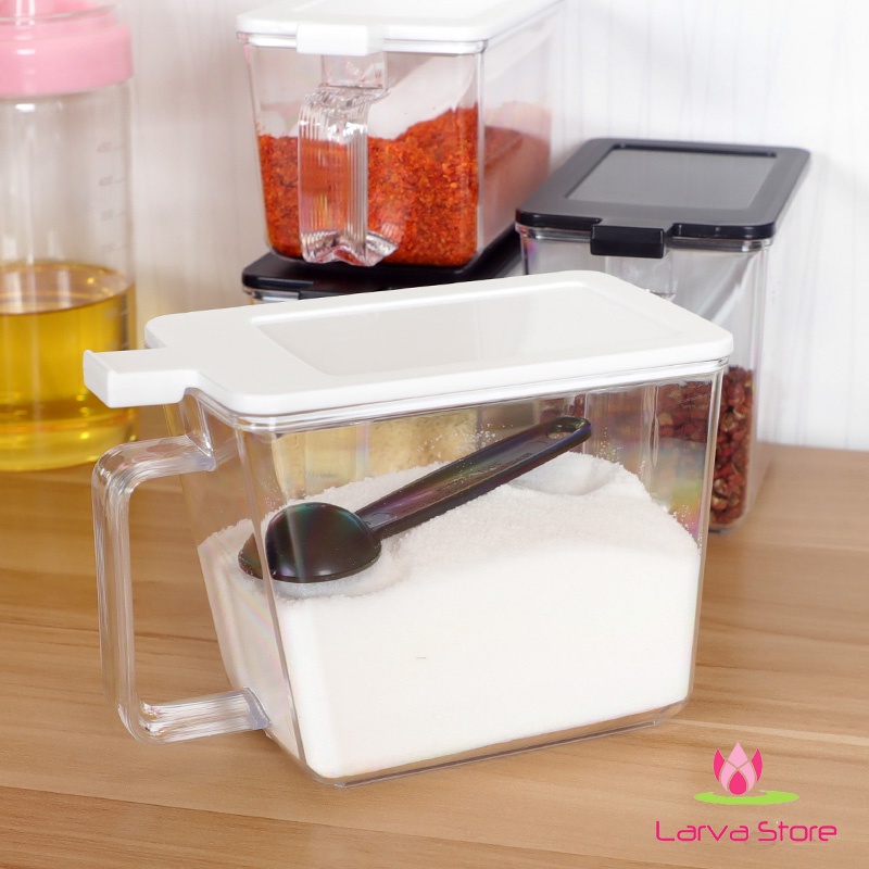Hộp Gia Vị Sanada Sản Xuất Tại Nhật Bản 620ml / 800ml Kèm Thìa Đong - Larva Store