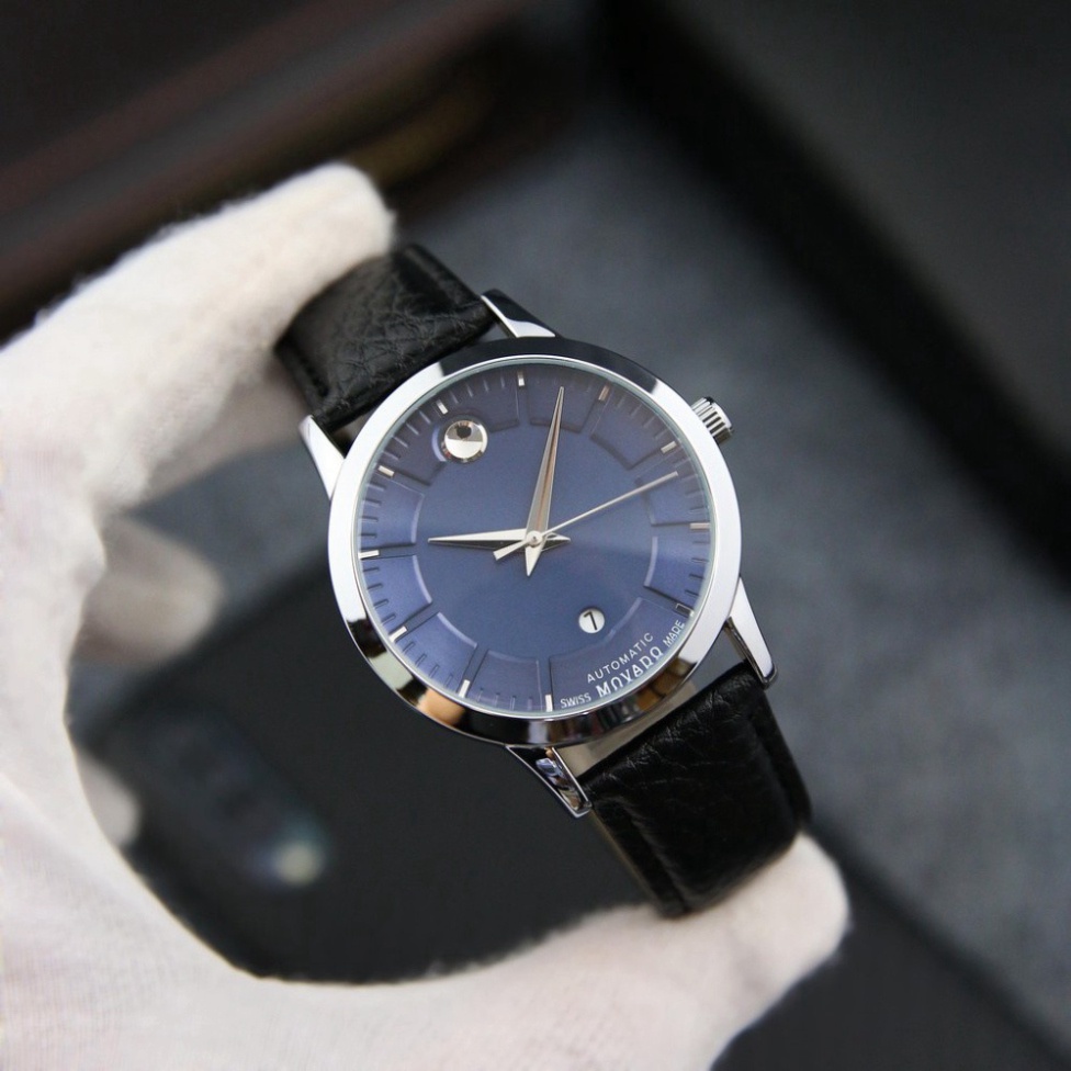 Đồng Hồ Nam Movado, Đồng Hồ Nam Dây Da, Kim Trôi Chống Nước Chống Xước Cao Cấp Kiểu Dáng movado đơn giản Năng Động