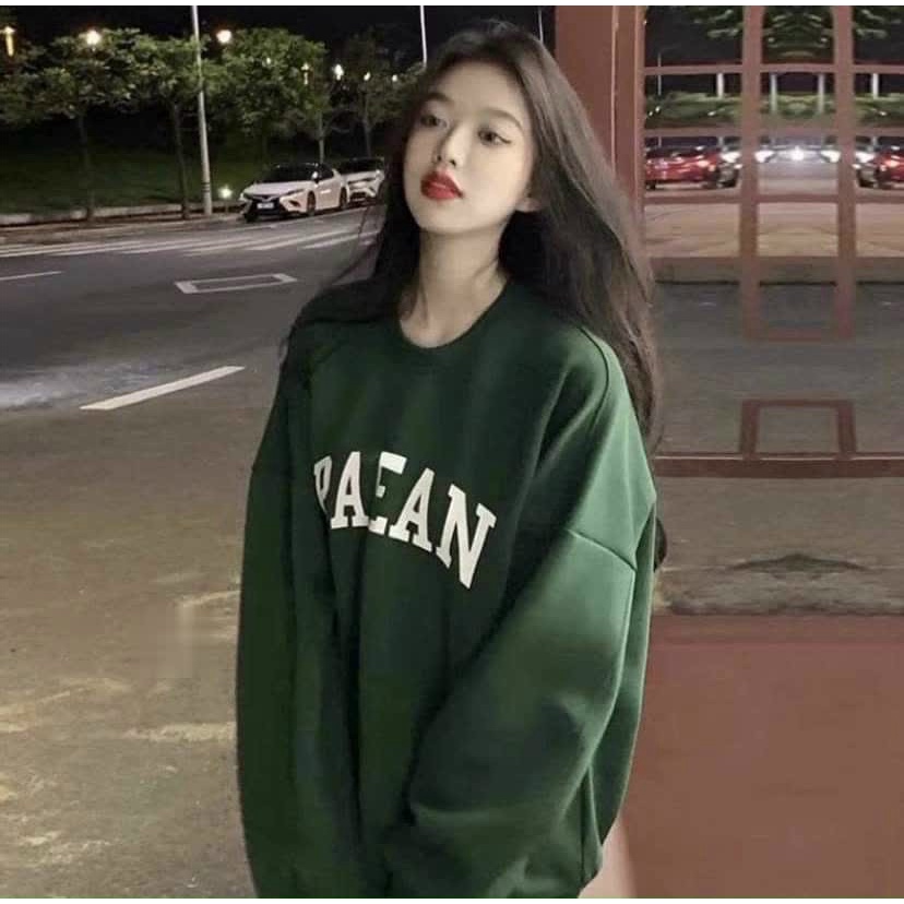 (HCM) ÁO SWEATER IN PAEAN THỜI TRANG HÀN QUỐC - THU ĐÔNG FORM RỘNG HOTTREND CHO CÁC BẠN TRẺ KME FASHION