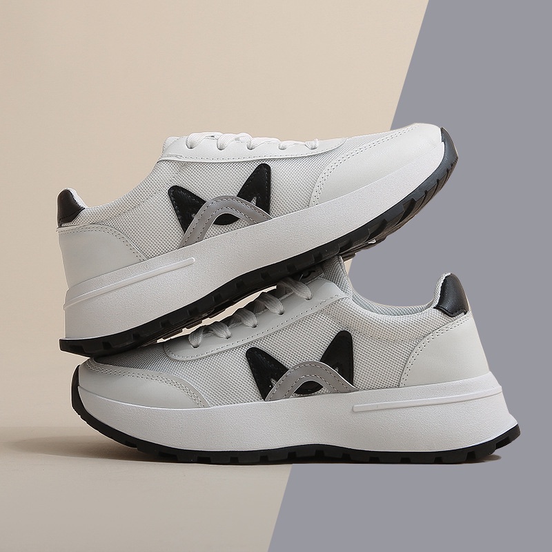 CHZK Giày Thể Thao Đế Dày Phối Lưới Thoáng Khí Phong Cách Mới Cho Nữ