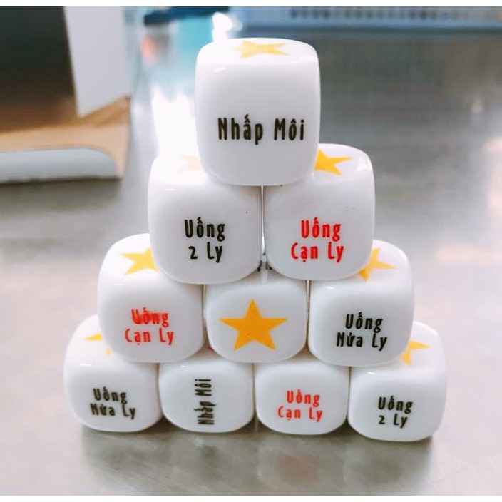 Xí Ngầu  Uống Bia 6 Mặt Hình Và Chữ Siêu Vui Cho Bữa Nhậu