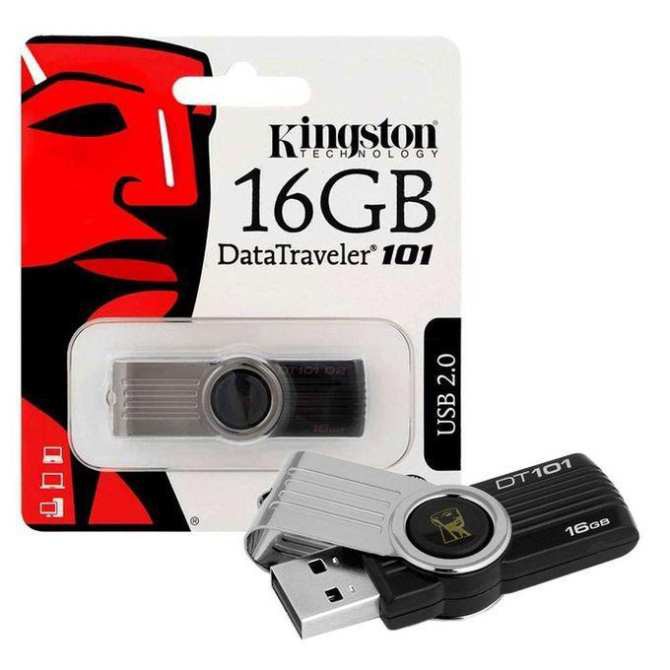 USB Kingston 16GB DT101 G2 - Hãng Phân Phối - BH 5 NĂM 1 ĐỔI 1(Đen) | WebRaoVat - webraovat.net.vn