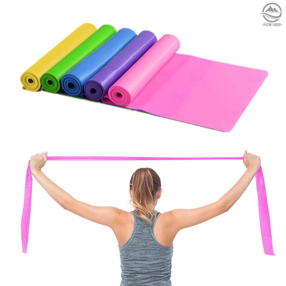 Pathfinder 59 X 5.9 Inch Yoga Resistance Band Exercise Band Workout Stretch Bands for Physical Therapy Fitness Pilates