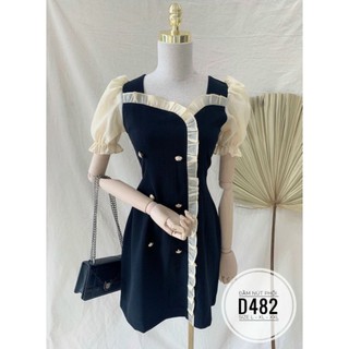 BIGSIZE ĐẦM NÚT PHỐI D482