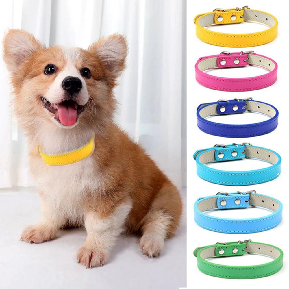 Vòng Cổ Bằng Da Và Hợp Kim Kẽm Bền Thoải Mái Có Thể Điều Chỉnh Phù Hợp Cho Thú Cưng Cỡ Vừa Và Nhỏ