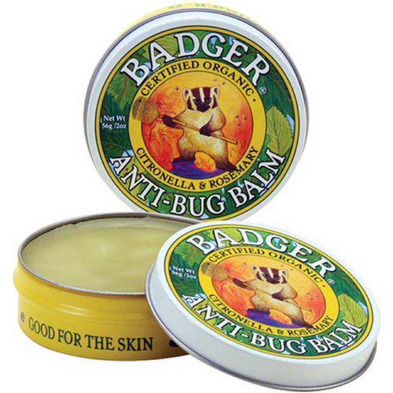 Sáp bôi chống muỗi và côn trùng cốt hương thảo hữu cơ Badger 56g