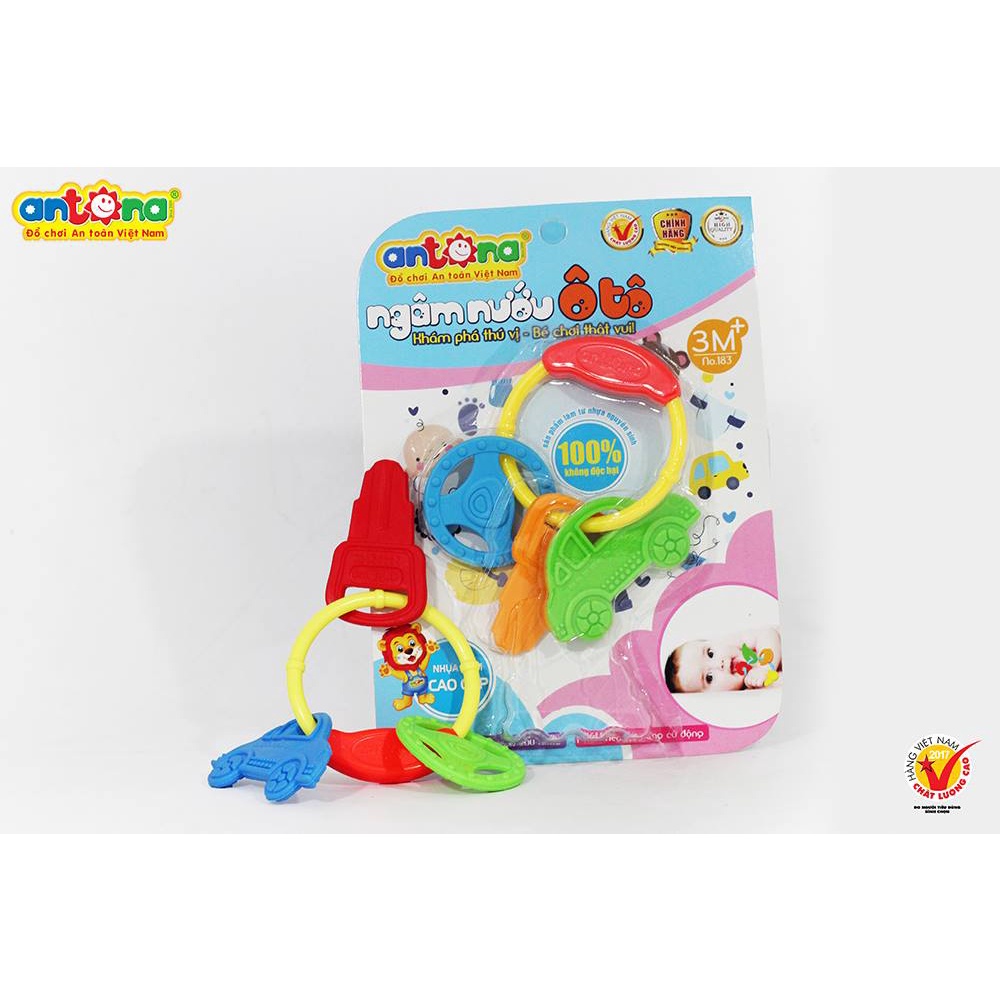 Combo Đồ Chơi Sơ Sinh Bộ 2 Món Ngậm Nướu Sâu Nhỏ Và Xúc Xắc Trái Cây