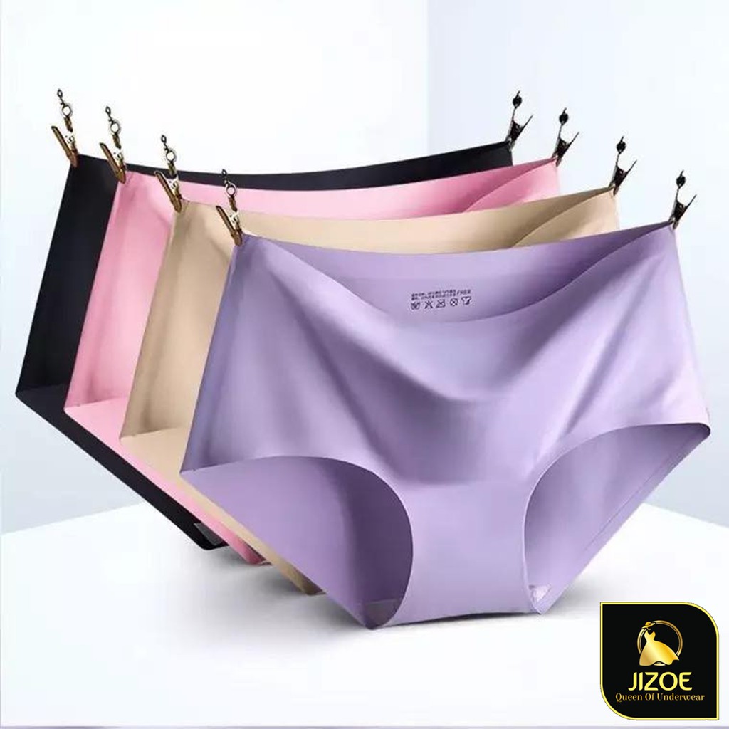 Quần lót nữ Cotton su đúc thun lạnh không viền dễ thương giá rẻ JIZOE QLT04 | BigBuy360 - bigbuy360.vn