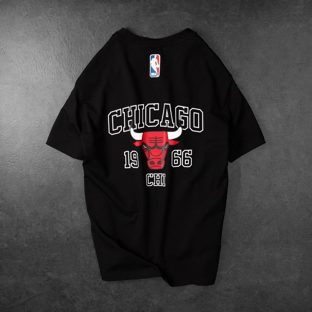 (3 màu) Áo thun cotton cao cấp NBA Chicago Bulls