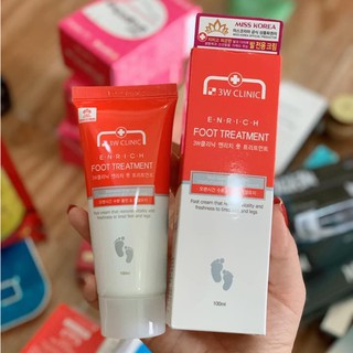 Kem trị nứt gót chân 3W Clinic 100g từ Hàn Quốc
