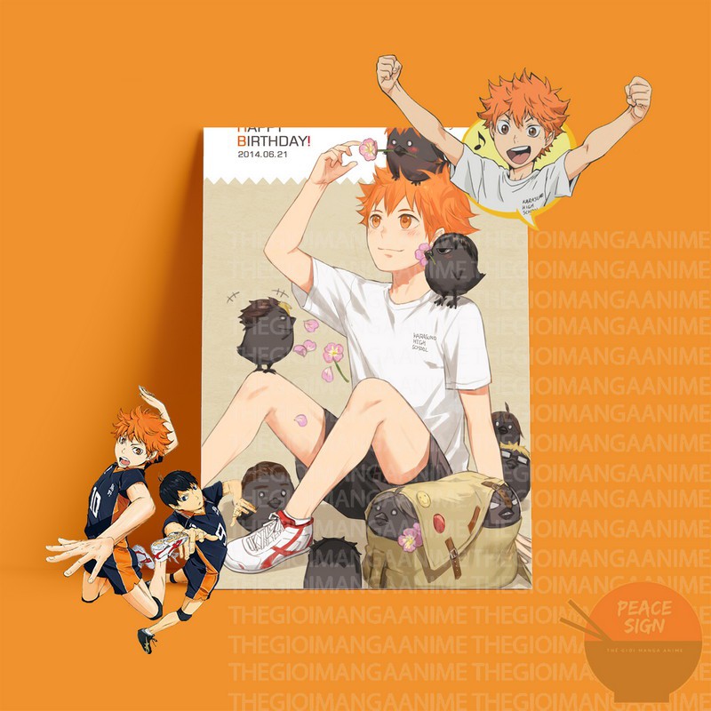 Tấm Postcard giấy 260gsm cao cấp HAIKYUU VUA BÓNG CHUYỀN A5 anime chibi ảnh đẹp nhiều mẫu