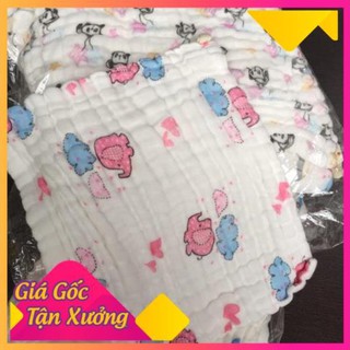 Set 5 khăn mặt xô 6 lớp rửa mặt cho bé - cc2018