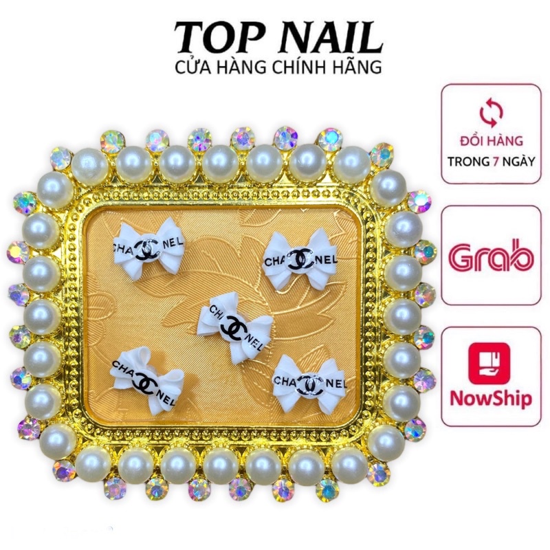 Hoa nơ bột CHN trang trí móng nail