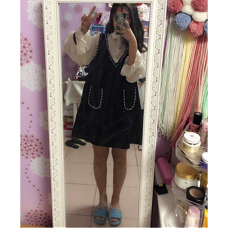 ♥️Đầm,Váy Dạ Tay Voan UlzzangFzsize