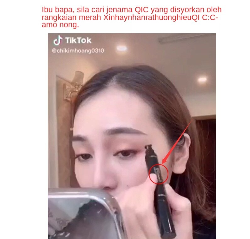 Bút Kẻ Mắt Dạng Lỏng Màu Đen 2 Trong 1 Nhanh Khô Chống Thấm Nước