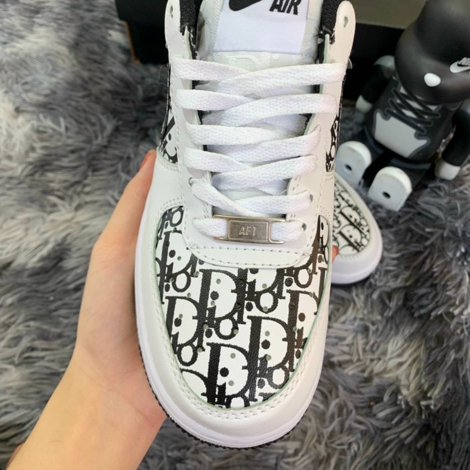 [Hot Trend - giảm giá] Giày Thể Thao Sneakers 𝐍𝐈𝐊𝐄 AIR FORCE ONE Dior ,Af1 DIOR đen Bản đẹp