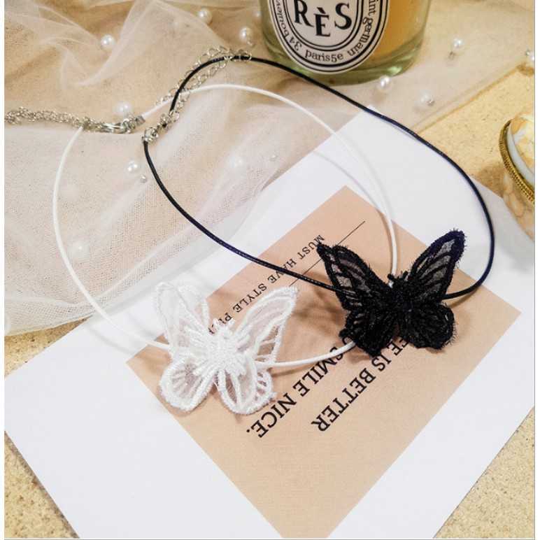 Vòng cổ choker hồ điệp cao cấp