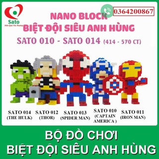 Mô hình BIỆT ĐỘI SIÊU ANH HÙNG - Đồ chơi Xếp hình Nano Block